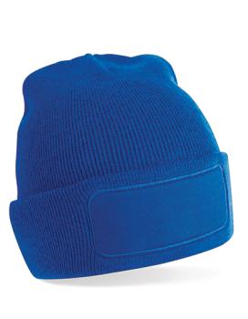 Patch-Beanie mit viereckigem Patch - verschiedene Farben - Gr. Onesize
